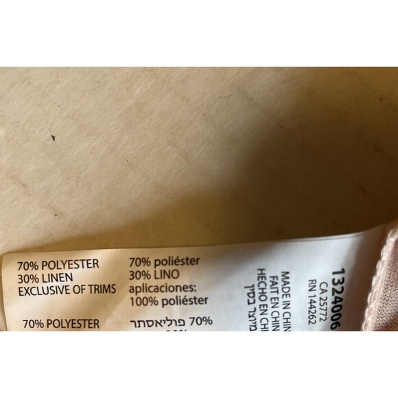 Dex Juniors Women’s Pink Icing Lace-Up Poly-Linen Blend T-Shirt Top Size XS - Picture 9 of 10